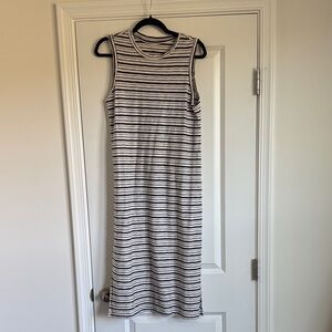Universal Thread Black and White Striped Midi Dress